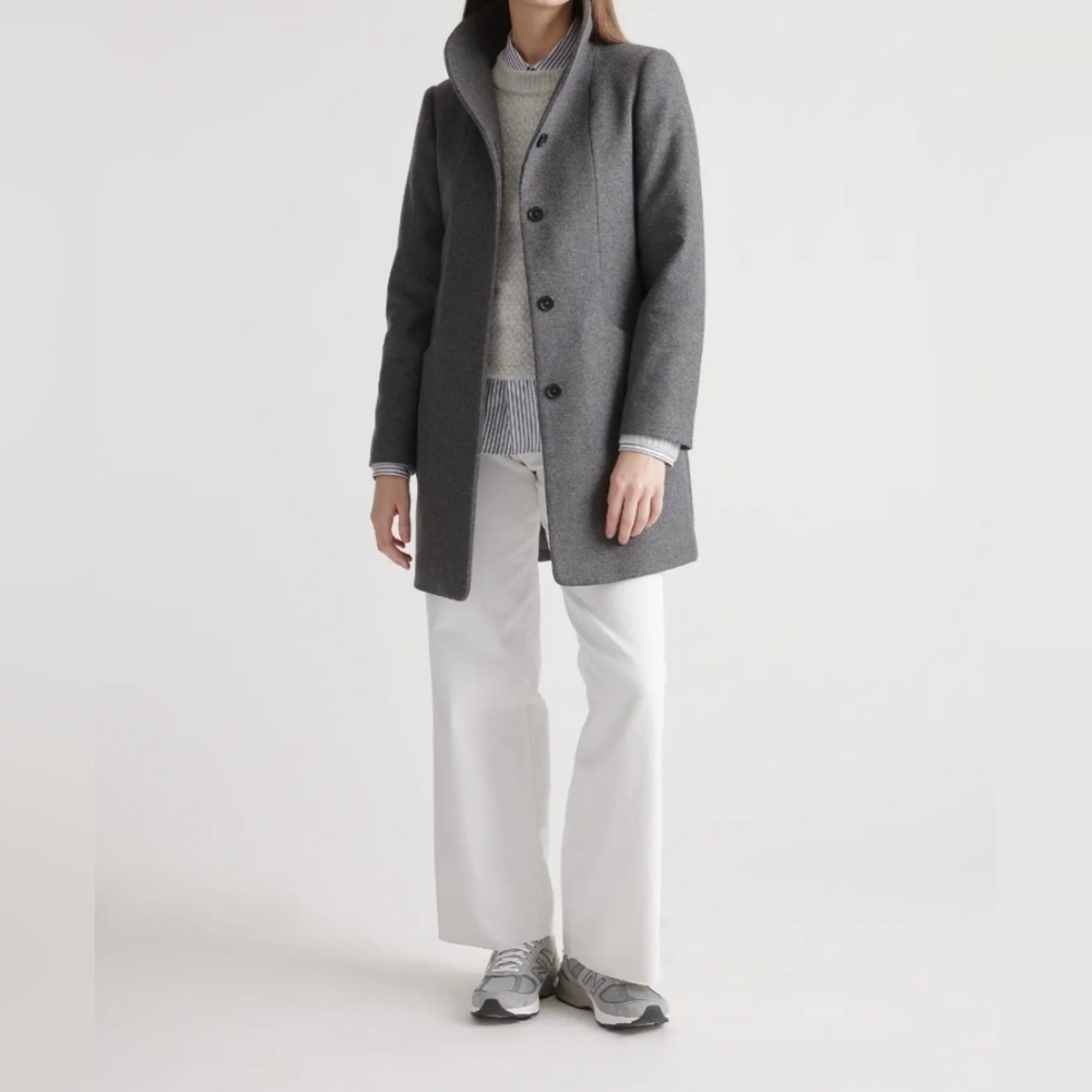 ⭐️BURBERRY LONDON Authentic Wool Oversized Classic Tartan Plaid Commute Top Coat